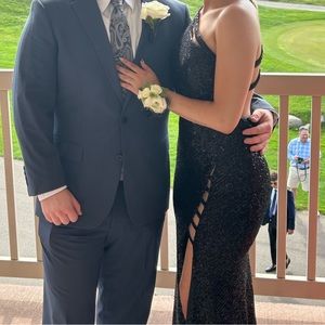 Super cute black prom dress with sequins